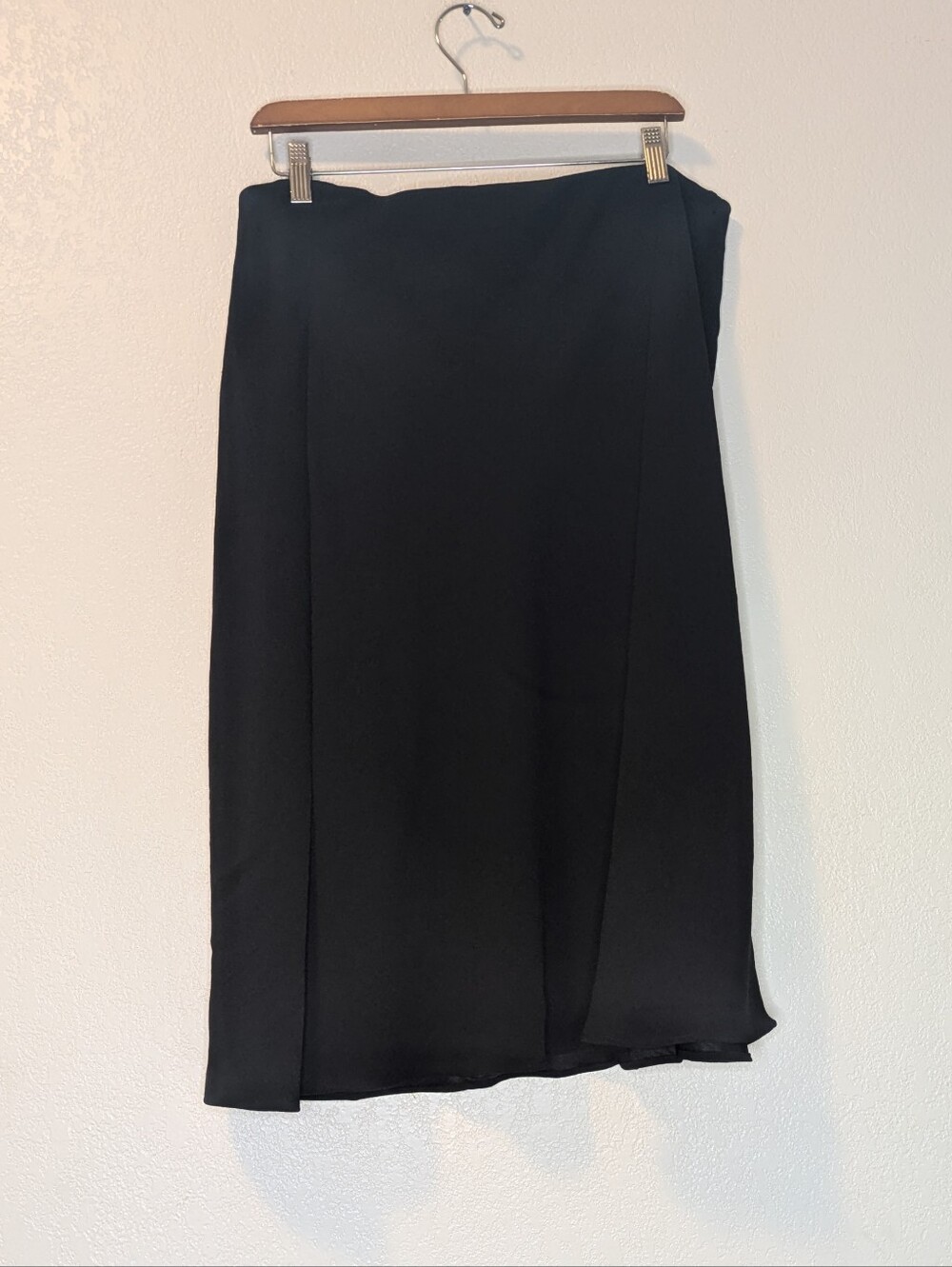 Spanx Carefree Crepe Asymmetrical A-Line Skirt - Black XL